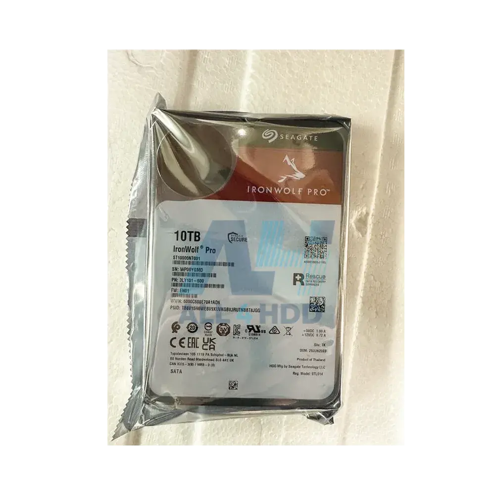 ST10000NT001 Seagate IronWolf Pro 10TB NAS Internal Hard Drive 7200 RPM, SATA 6Gb/s, 256MB Cache, 3.5 HDD