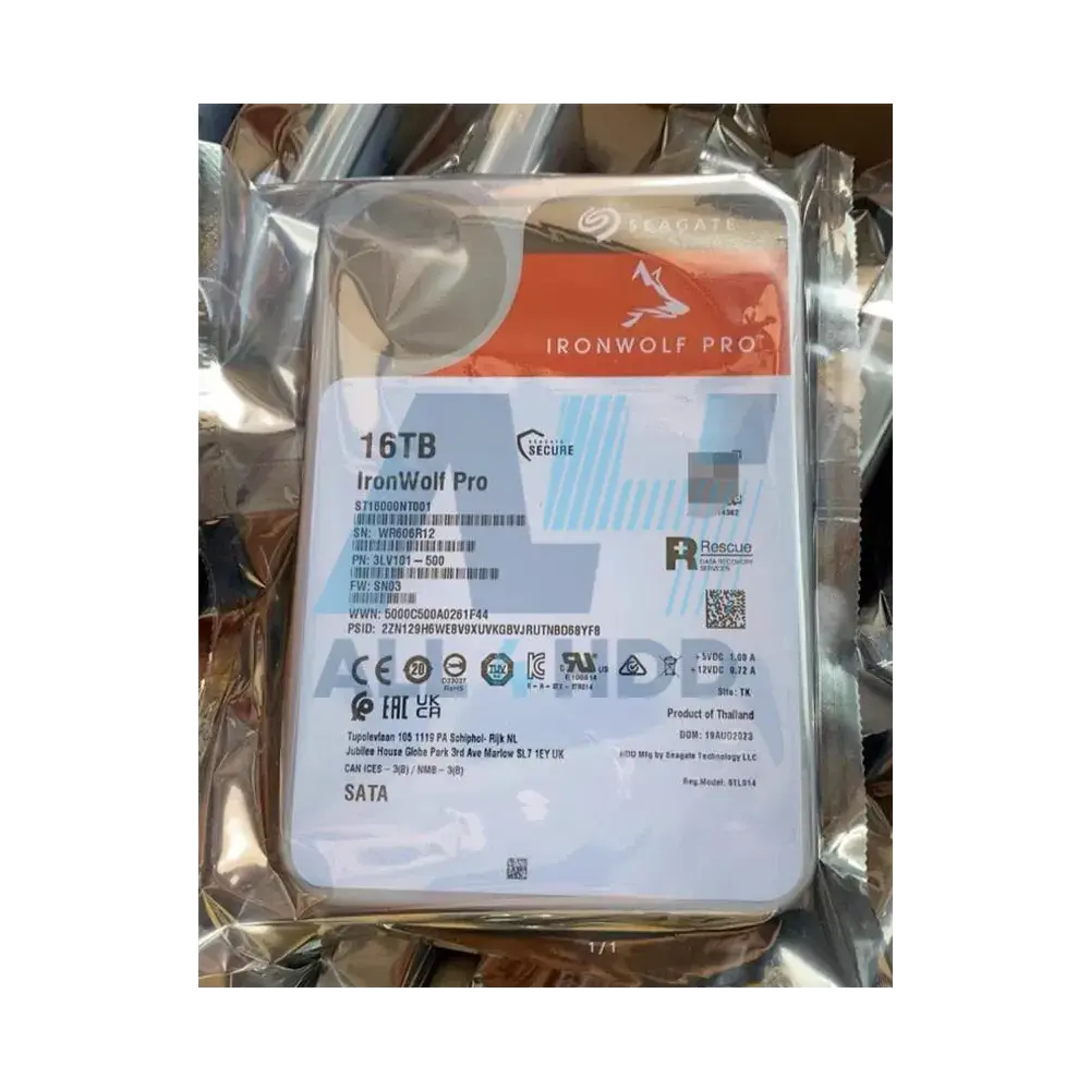 ST16000NT001 Seagate IronWolf Pro 16TB NAS Hard Drive – 7200 RPM, SATA 6Gb/s, 256MB Cache, 3.5 HDD for RAID & Network Storage