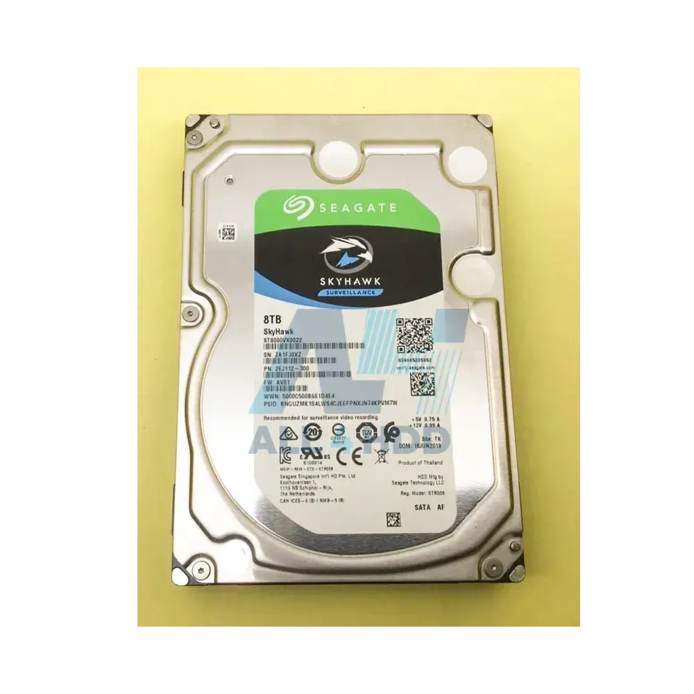 ST8000VX0022 – Seagate 8TB SkyHawk Surveillance Internal Hard Drive – 7200 RPM, SATA 6Gb/s, 256MB Cache, 3.5" HDD