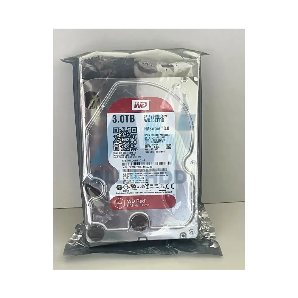 WD30EFRX – Western Digital 3TB Red Plus NAS Internal Hard Drive – 5400 RPM, SATA 6 Gb/s, CMR, 64MB Cache, 3.5 HDD