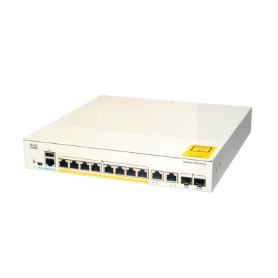 Cisco C1000-8P-2G-L – Catalyst 1000 Series 8-Port Gigabit Ethernet PoE+ Switch – 2x 1G SFP/RJ-45 Combo Uplinks, Layer 2 Managed, Fanless