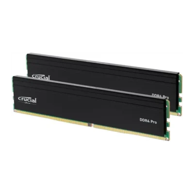 Crucial CP2K16G4DFRA32A – 32GB (2x16GB) DDR4 3200MHz UDIMM Desktop Memory – CL22, Non-ECC, Unbuffered, Black Heatsink