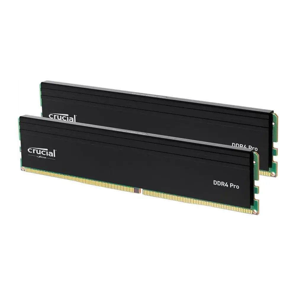 Crucial CP2K16G4DFRA32A – 32GB (2x16GB) DDR4 3200MHz UDIMM Desktop Memory – CL22, Non-ECC, Unbuffered, Black Heatsink