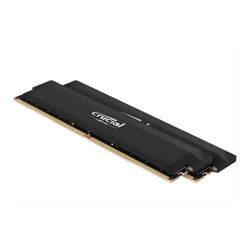 Crucial CP2K16G60C36U5B – 32GB (2x16GB) DDR5 6000MHz UDIMM Desktop Memory – CL36, Non-ECC, Unbuffered, Black Heatspreader