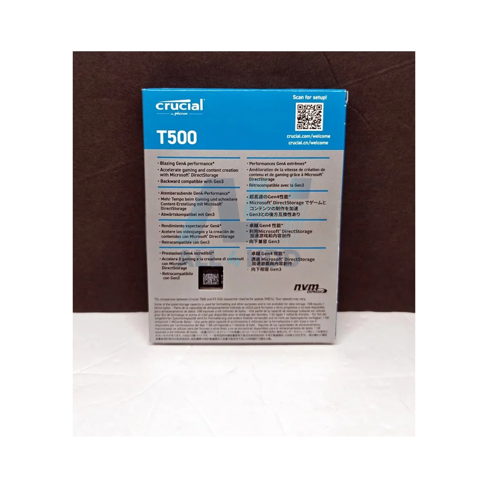 Crucial T500 2TB Gen4 NVMe M.2 Gaming SSD – Up to 7400MB/s – Internal Solid State Drive with 1-Month Adobe CC All Apps - Image 2