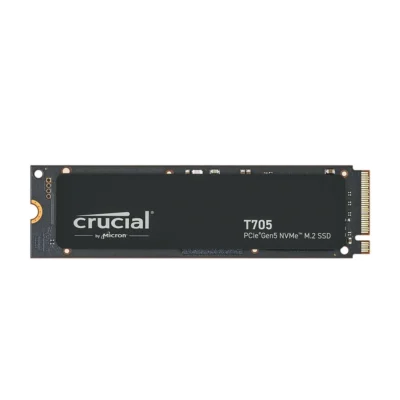 Crucial T705 2TB PCIe Gen5 NVMe M.2 SSD – Up to 14,500MB/s – Game Ready Internal Solid State Drive + 1-Month Adobe CC