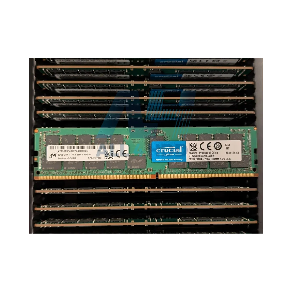 Crucial CT32G4RFD4266 32GB DDR4-2666 Registered ECC Server Memory – RDIMM Module for Enterprise Workstations