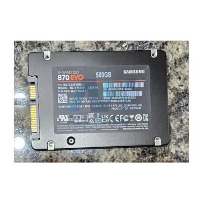 Samsung 870 EVO 500GB 2.5” SATA SSD – Reliable Internal Storage Upgrade for Laptops and Desktops