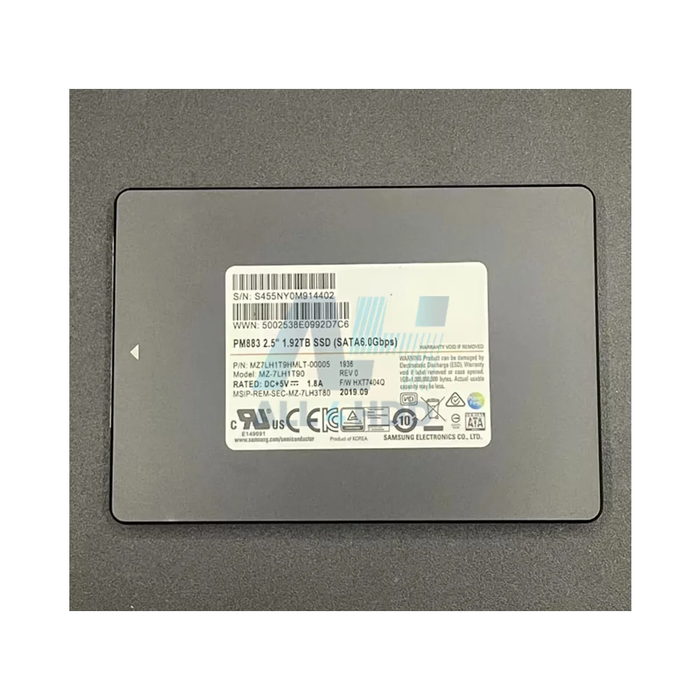 Samsung PM883 1.92TB SATA Enterprise SSD – 2.5-Inch Internal Solid State Drive, 6Gb/s Interface, High-Endurance Storage – MZ7LH1T9HMLT