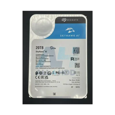 Seagate ST20000VE002 20TB SkyHawk AI Surveillance HDD – SATA 6Gb/s, 256MB Cache, 3.5