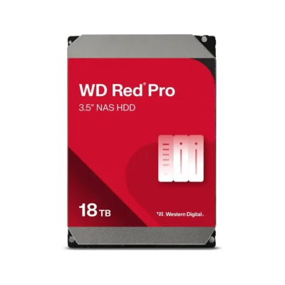Western Digital WD181KFGX 18TB Red Pro NAS Hard Drive – 3.5" SATA 6Gb/s, 7200 RPM, 512MB Cache, CMR Technology for Reliable NAS and RAID Storage