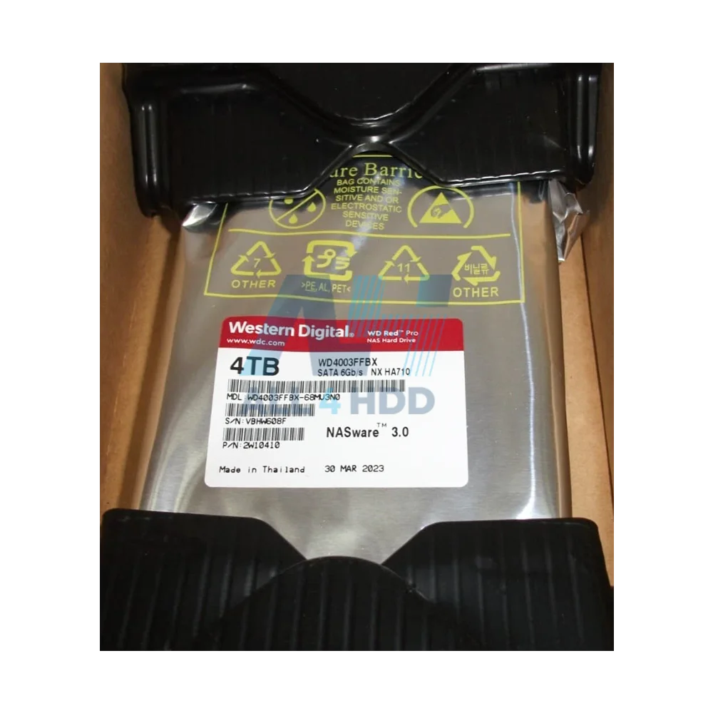 WD Red Pro 4TB NAS Internal HDD – 7200RPM, SATA 6Gb/s, 256MB Cache, CMR, 3.5” – WD4003FFBX