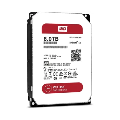 Western Digital Red NAS Hard Drive 8TB – WD80EFZX, SATA 6Gb/s, 256MB Cache, 3.5" HDD for Network Storage