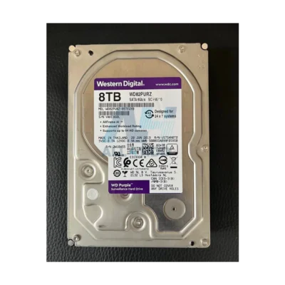 WD Purple Surveillance 8TB HDD – WD82PURZ, 3.5" SATA 6Gb/s, 256MB Cache, 5400 RPM