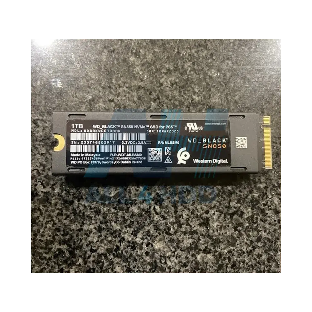 Western Digital 1TB WD_BLACK SN850 NVMe Internal Gaming SSD – PCIe Gen4, Up to 7,000MB/s, Heatsink – PS5 Compatible – WDBBKW0010BBK-WRSN - Image 3