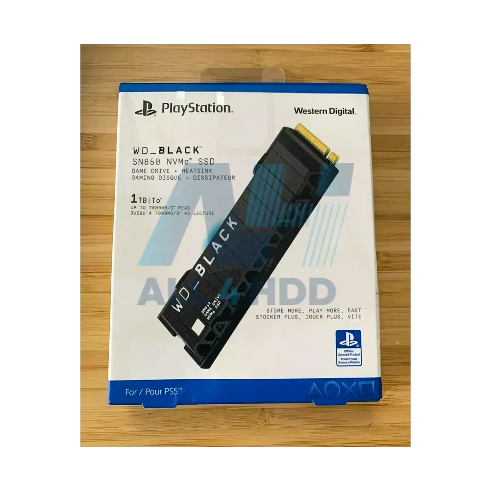 Western Digital 1TB WD_BLACK SN850 NVMe Internal Gaming SSD – PCIe Gen4, Up to 7,000MB/s, Heatsink – PS5 Compatible – WDBBKW0010BBK-WRSN