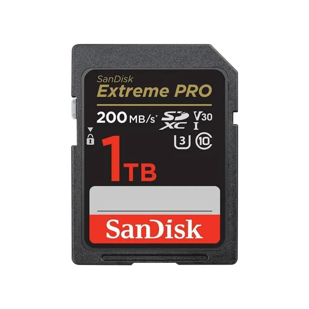 SanDisk 1TB Extreme PRO SDXC UHS-I Memory Card – Up to 200MB/s, V30, U3, 4K UHD Video, SD Card