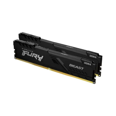 Kingston FURY Beast 32GB (2x16GB) DDR4 3600MT/s CL18 Desktop RAM Kit – KF436C18BBK2/32 Dual Channel